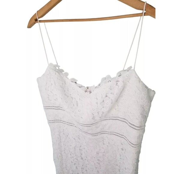 Anthropologie BHLDN Dress Alessa White Lace Overlay Wedding Bridal Women's 16 - Picture 7 of 14